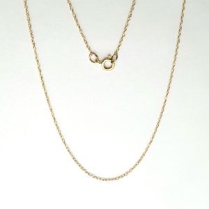 10K Yellow Gold 18" Light Rope Chain Necklace .35g - New